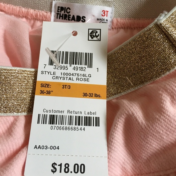 Epic Threads Little Girl Solid Tiered Scooter Skirt size 3T. - Picture 3 of 5